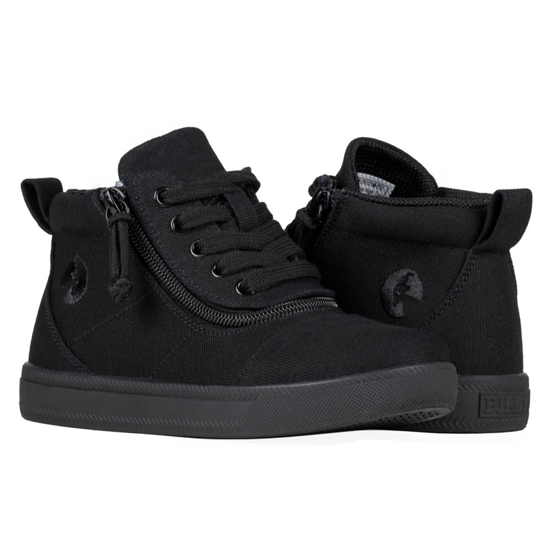 Toddler Black to the Floor BILLY Short wrap High Tops (Wide)