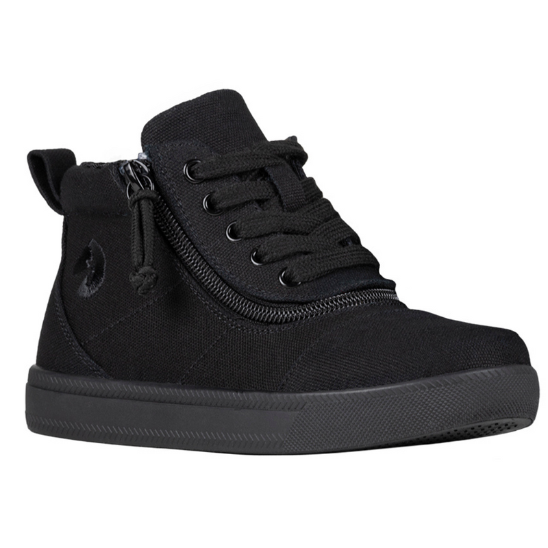 Toddler Black to the Floor BILLY Short wrap High Tops (Wide)