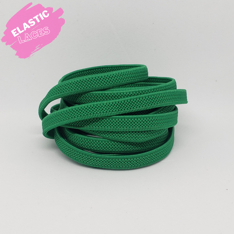 Elastic Forest Green Shoelaces