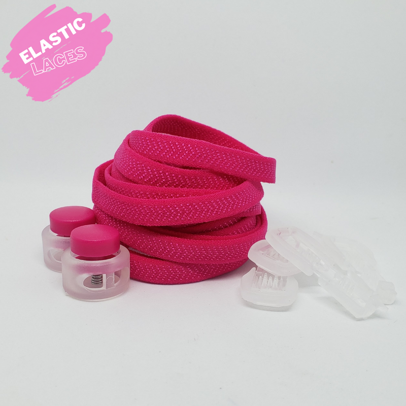 Elastic Shoelaces with spring lock - Pink