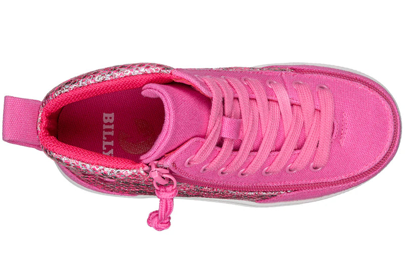 CLEARANCE -Fuchsia Snake BILLY Classic D|R II High Tops