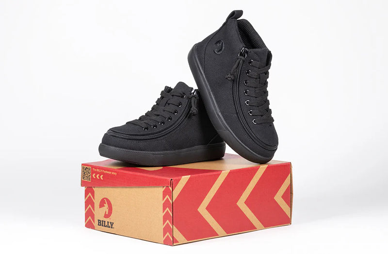 Toddler Black to the Floor BILLY Classic D|R II High Tops - Wide