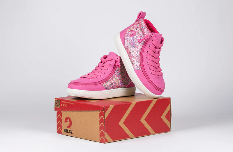 CLEARANCE -Fuchsia Snake BILLY Classic D|R II High Tops