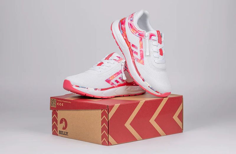 Women's Pink Marble BILLY Sport Inclusion Athletic Sneakers (Wide)