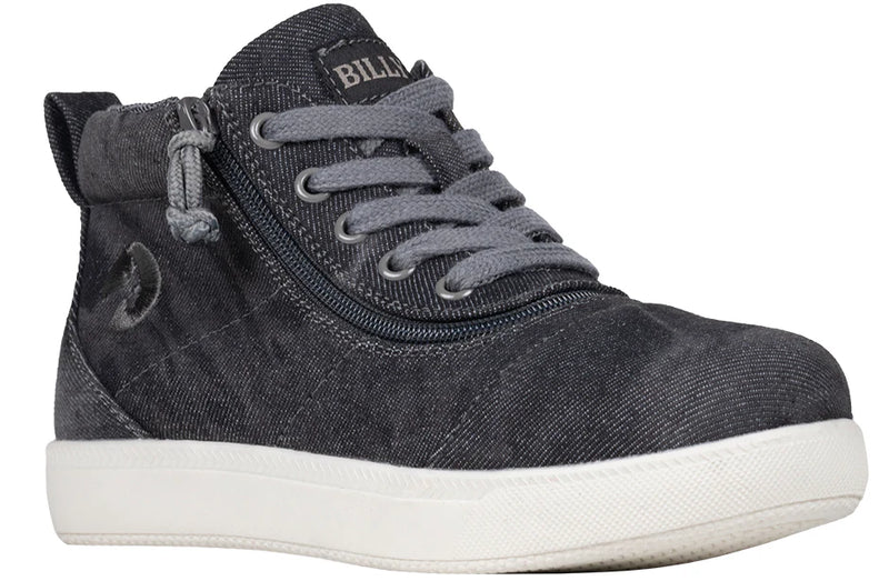 Black Acid Wash BILLY D|R II Short Wrap High Tops (Wide)