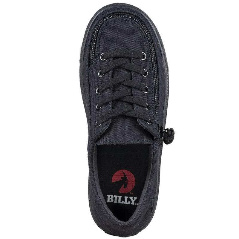 Kid's Black to the Floor Canvas BILLY Classic Lace Low