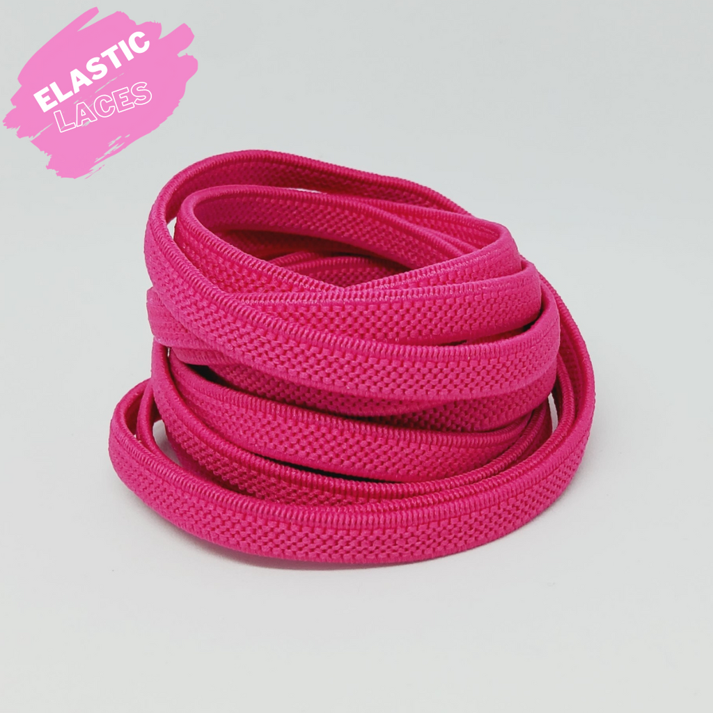 Pink elastic laces discount