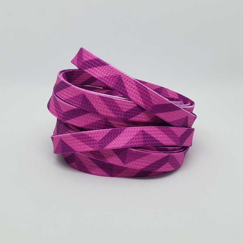 Pink & Purple zigzag shoelaces 120cm