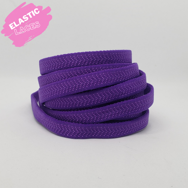 Elastic Purple Shoelaces