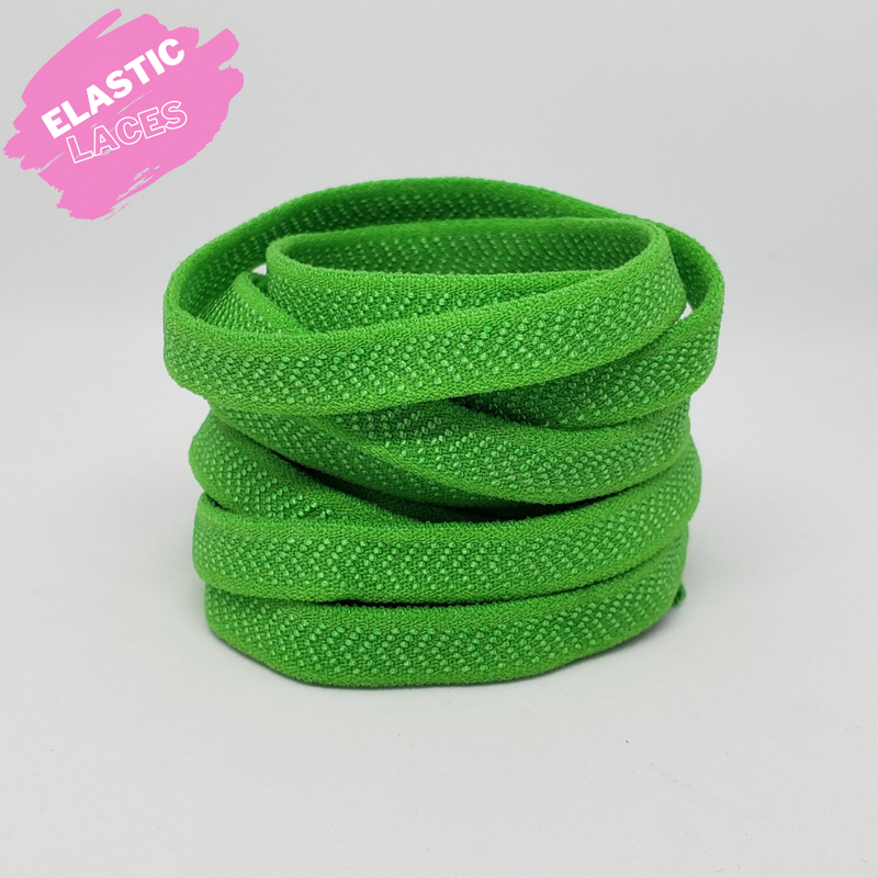 Elastic Green Shoelaces