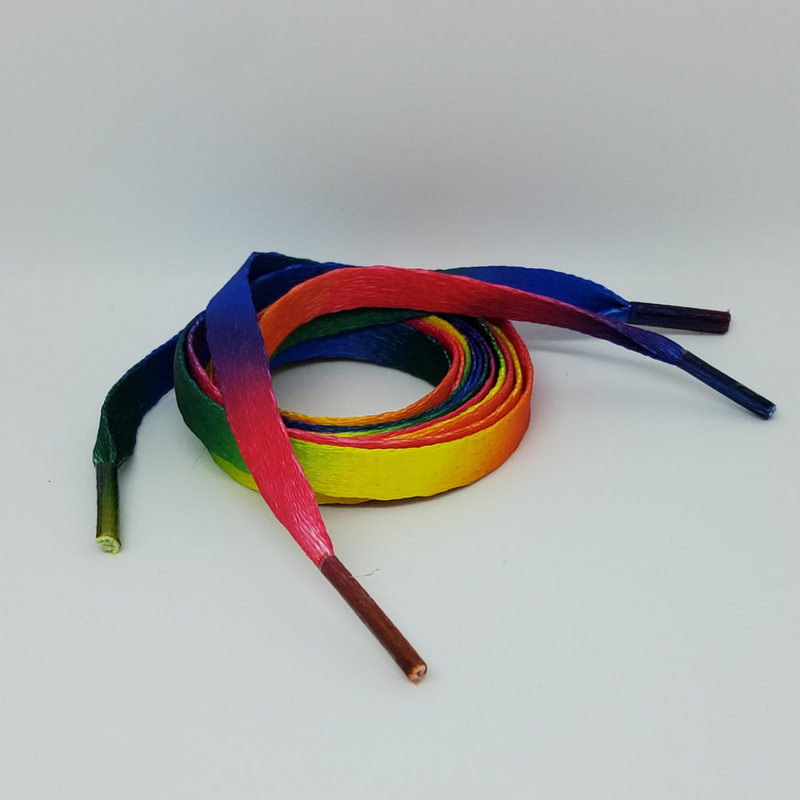 Bright Rainbow shoelaces 100cm,120cm or 150cm