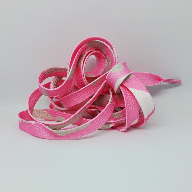 Pink Camo shoelaces 100cm