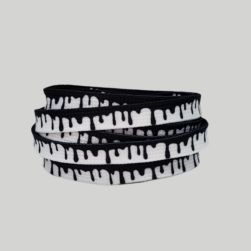 Black drippy drip shoelaces 120cm or 160cm