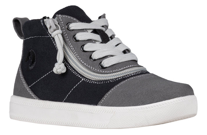Grey Colorblock BILLY Short Wrap High Tops - Wide