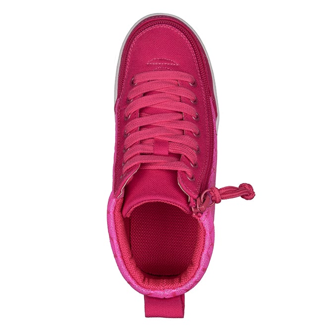 Kid's Pink Print Billy Classic WDR High Tops (Wide)