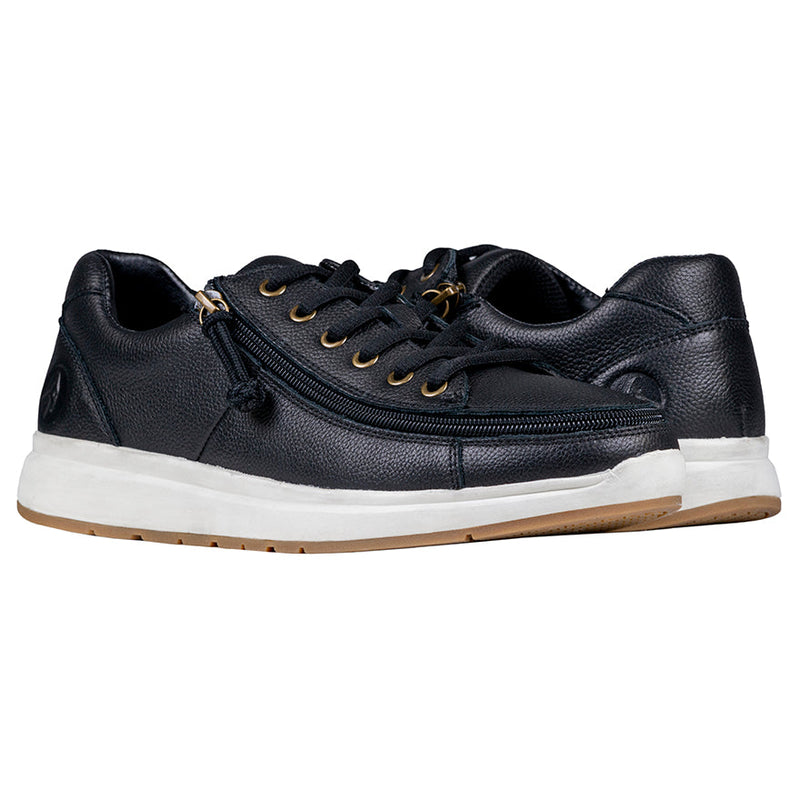 Mens BILLY Black Leather Billy Comfort Lows - EXTRA Wide 6EEE