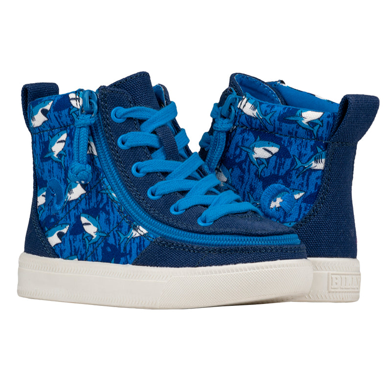 Toddler Blue Sharks BILLY Classic Lace High