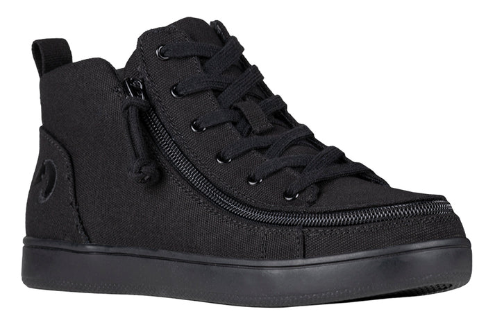 Women's Black to the Floor (canvas) BILLY Sneaker Lace Mid Top - Wide (D)