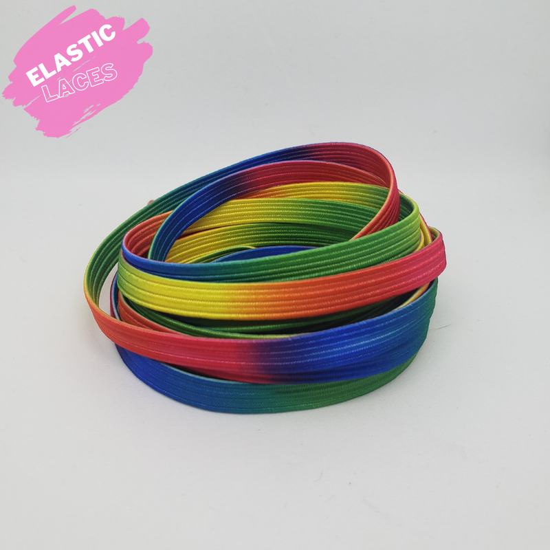 Elastic Bright Rainbow Shoelaces