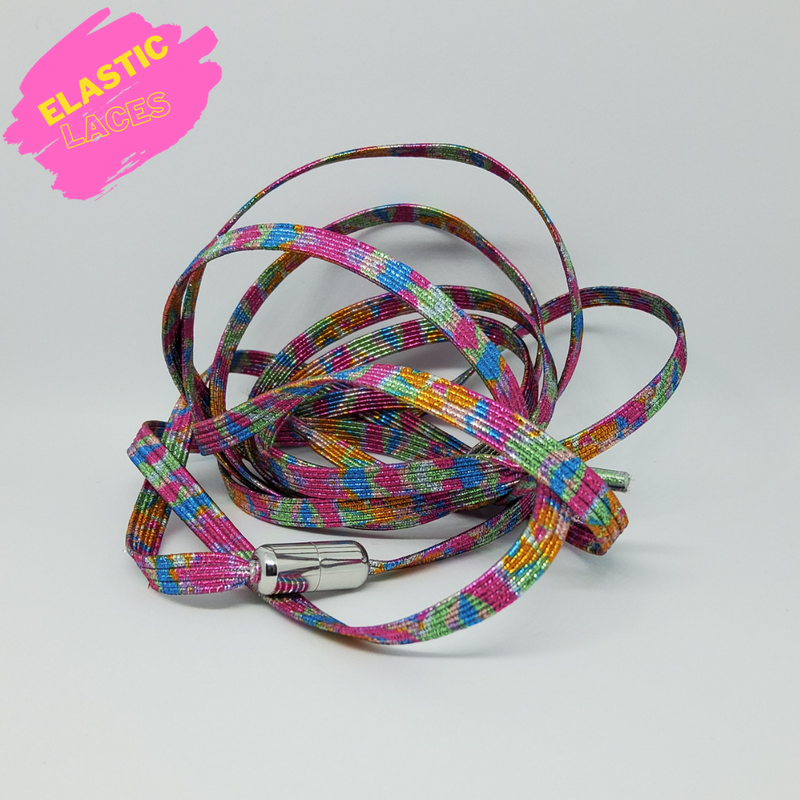 Elastic "Bright Water Colour" Shoelaces