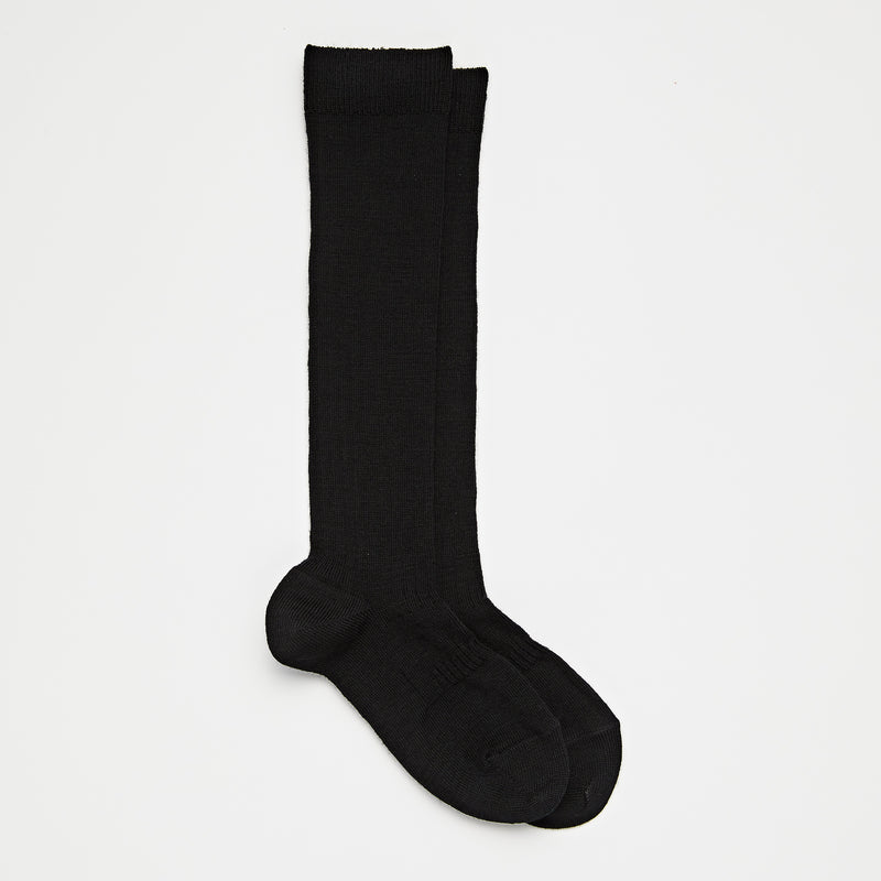 Lamington Merino Knee High socks - NAVY Rib