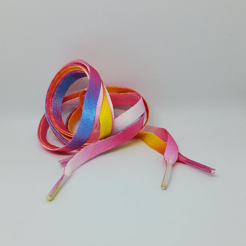 Soft Rainbow shoelaces 100cm or 120cm