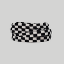 Black and white squarish shoelaces 120cm or 180cm